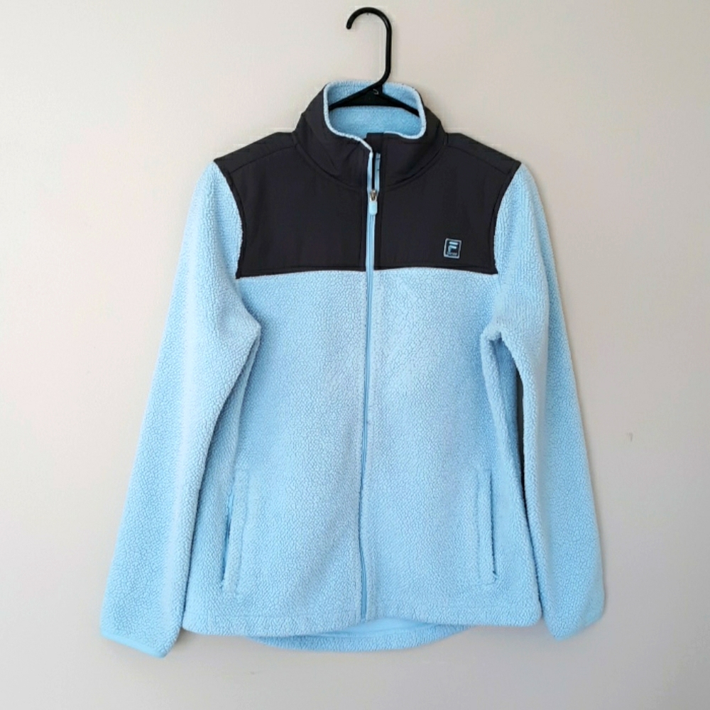 3 for $30.00 Fila light blue and grey parka size M